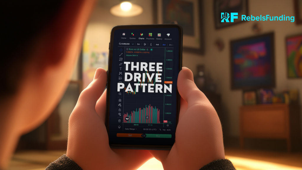 Three drives chart pattern